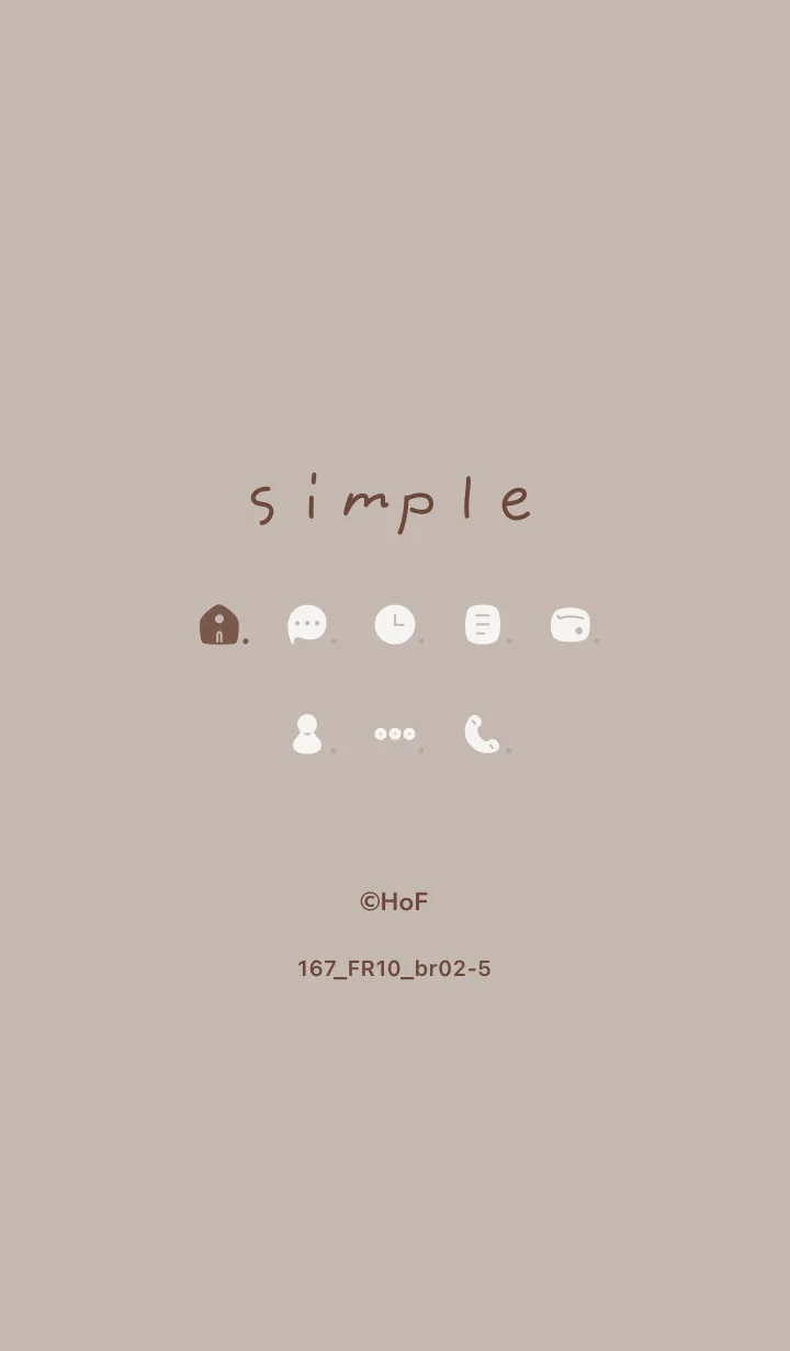 [LINE着せ替え] 167.10_ベージュ3 ブラウン2-5の画像1