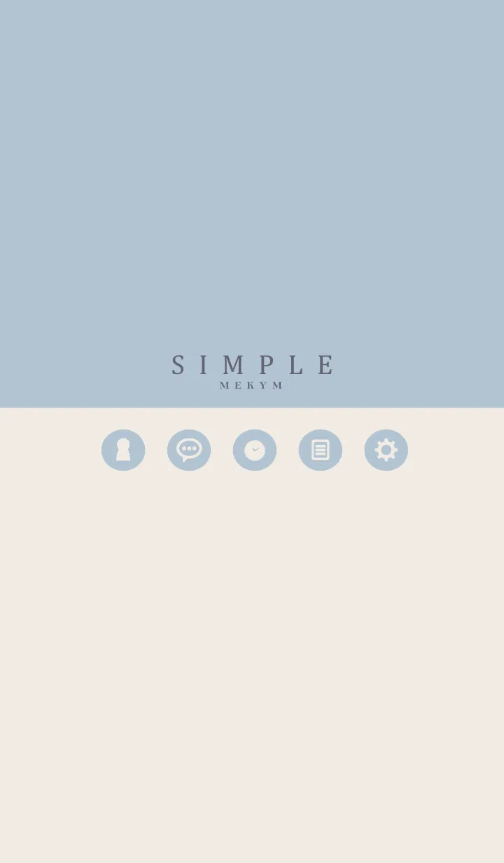 [LINE着せ替え] SIMPLE ICON BLUE-MEKYM 7の画像1