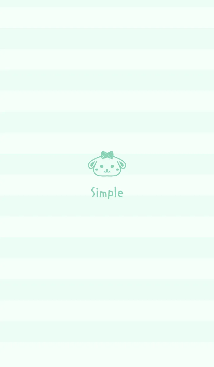 [LINE着せ替え] 大人可愛い犬 リボン＊グリーンの画像1