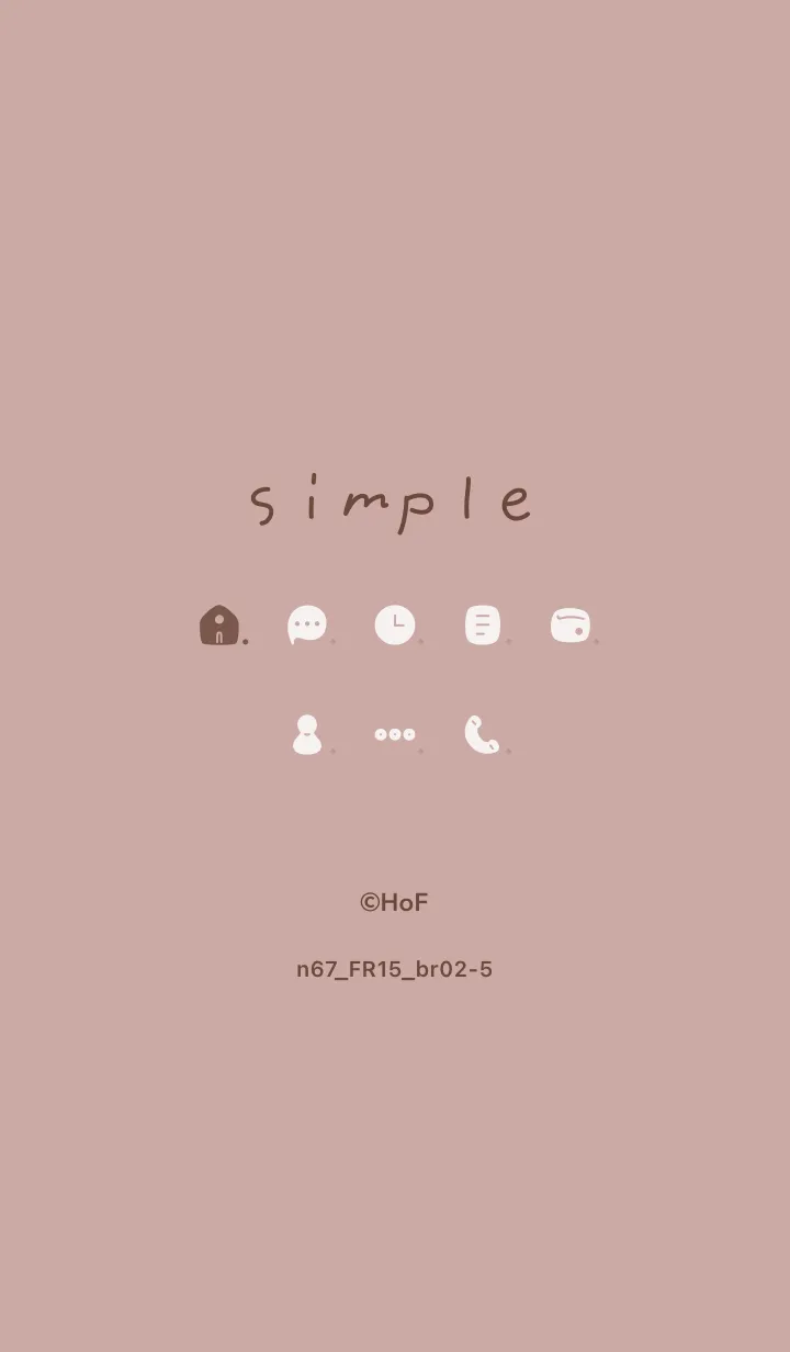 [LINE着せ替え] n67_15_ピンク ブラウン2-5の画像1