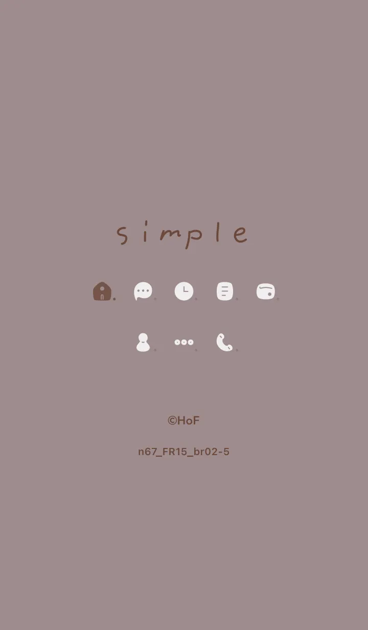 [LINE着せ替え] n67_15_ショコラ ブラウン2-5の画像1