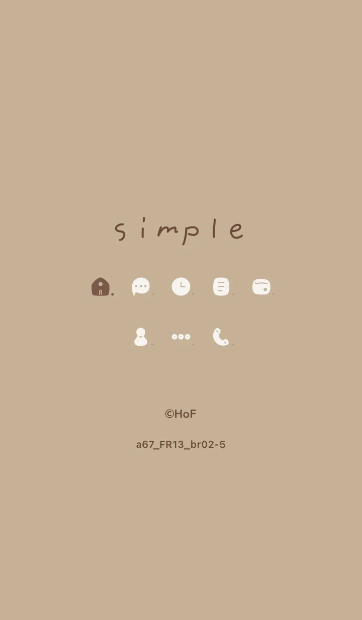 [LINE着せ替え] a67_13_ベージュ4 ブラウン2-5の画像1