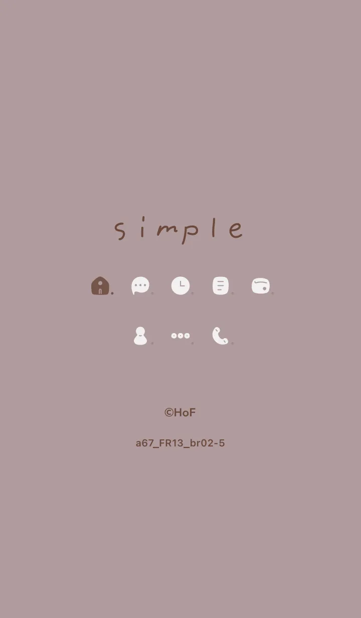 [LINE着せ替え] a67_13_ショコラ ブラウン2-5の画像1