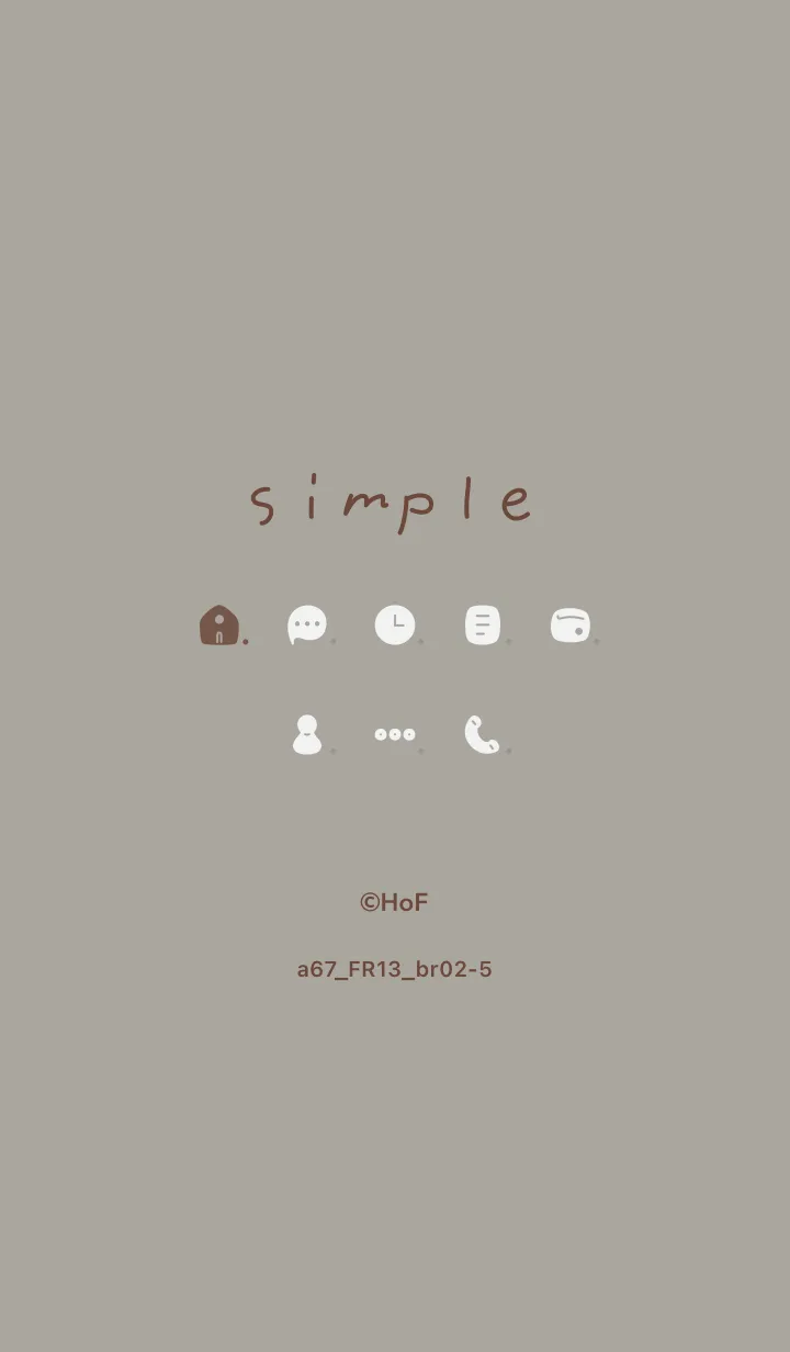 [LINE着せ替え] a67_13_スモーキーアッシュ ブラウン2-5の画像1