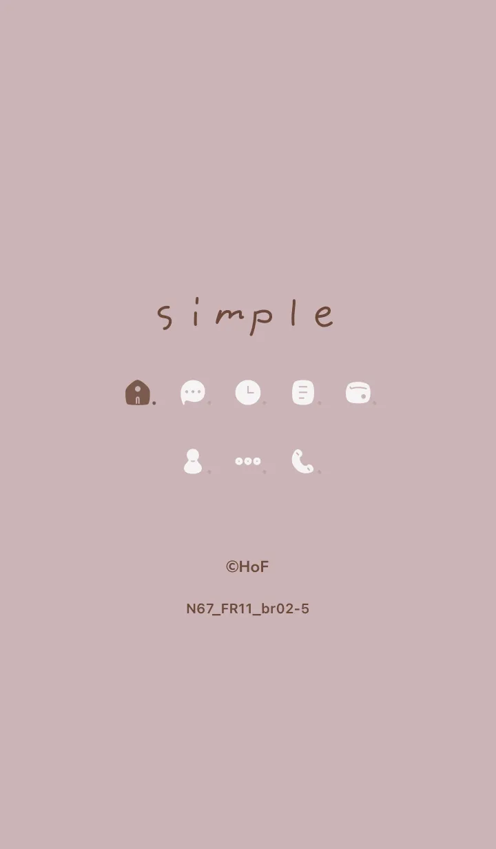 [LINE着せ替え] N67_11_ピンク2 ブラウン2-5の画像1