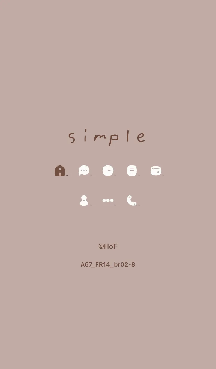 [LINE着せ替え] A67.14_ベージュ2 ブラウン2-8の画像1