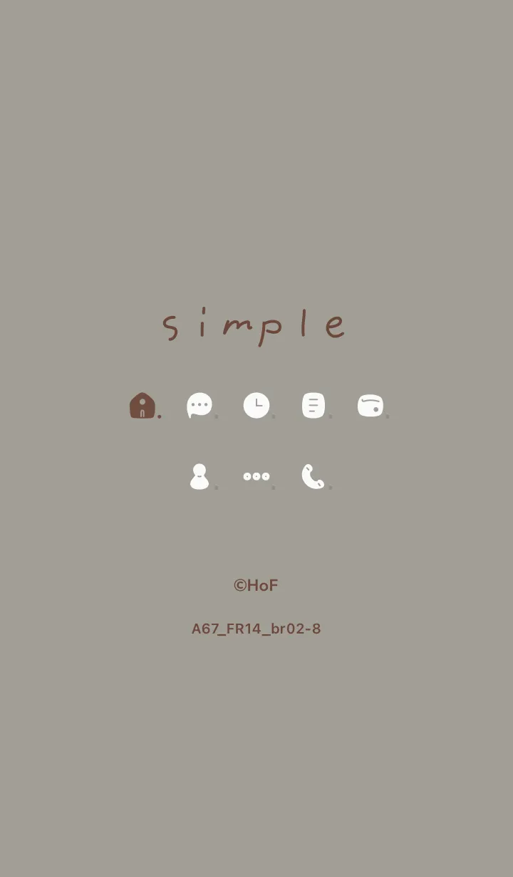 [LINE着せ替え] A67.14_スモーキーアッシュ ブラウン2-8の画像1