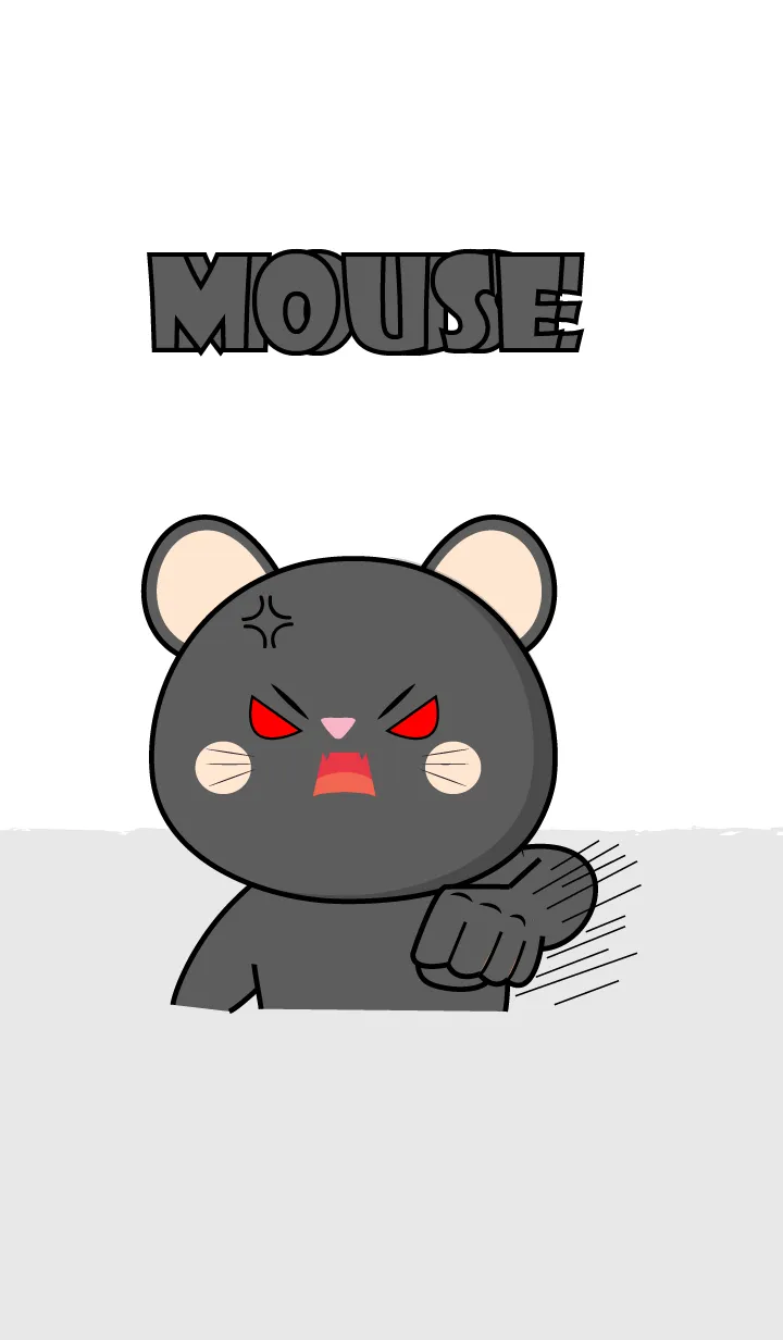 [LINE着せ替え] I'm Argry Black  Mouse  Theme (JP)の画像1