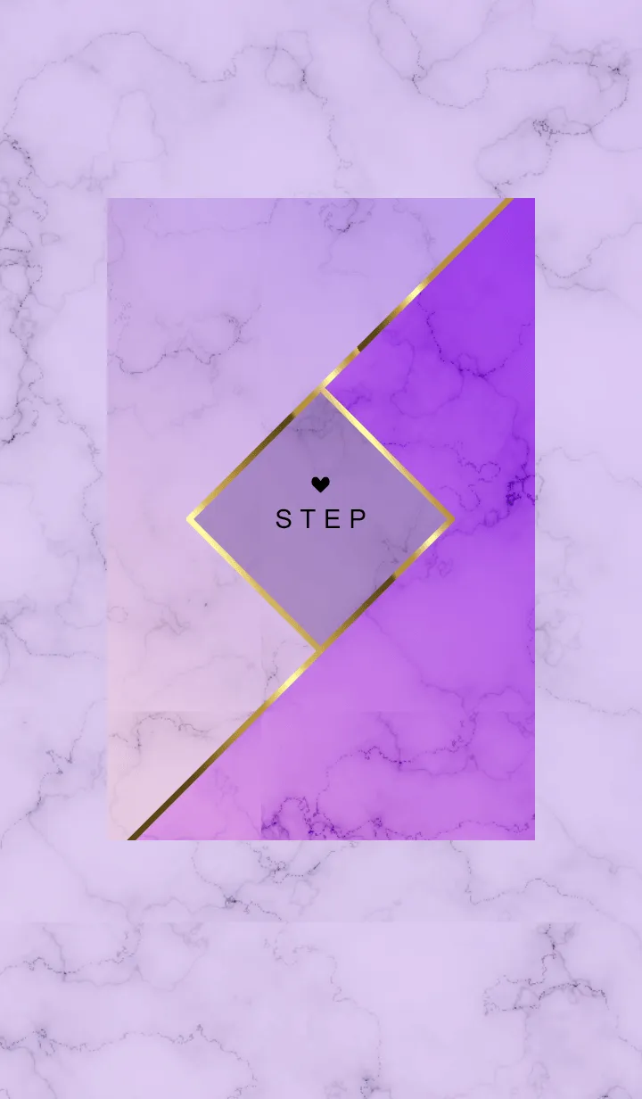 [LINE着せ替え] 「STEP」♥大理石・パープル3_1の画像1