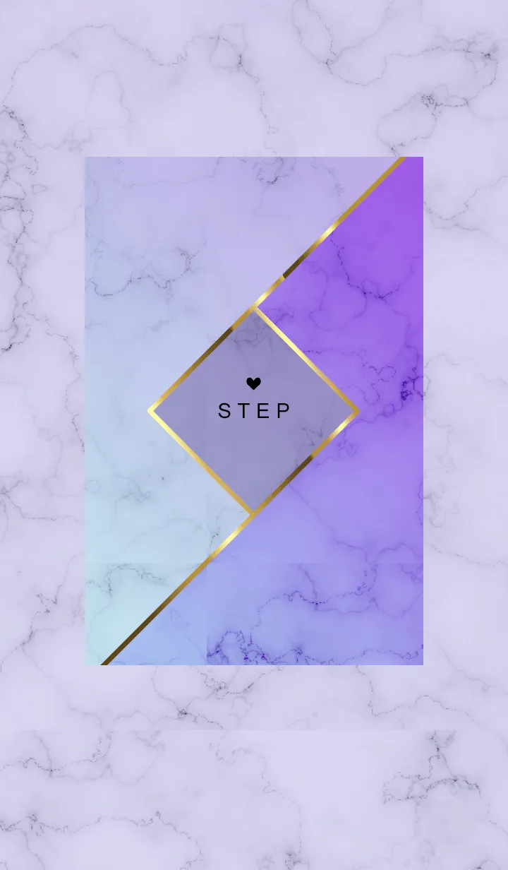 [LINE着せ替え] 「STEP」♥大理石・パープル2_1の画像1