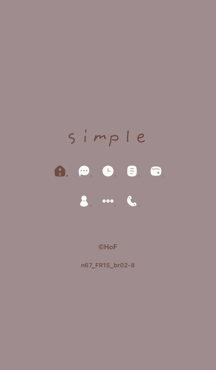 [LINE着せ替え] n67_15_ショコラ ブラウン2-8の画像1