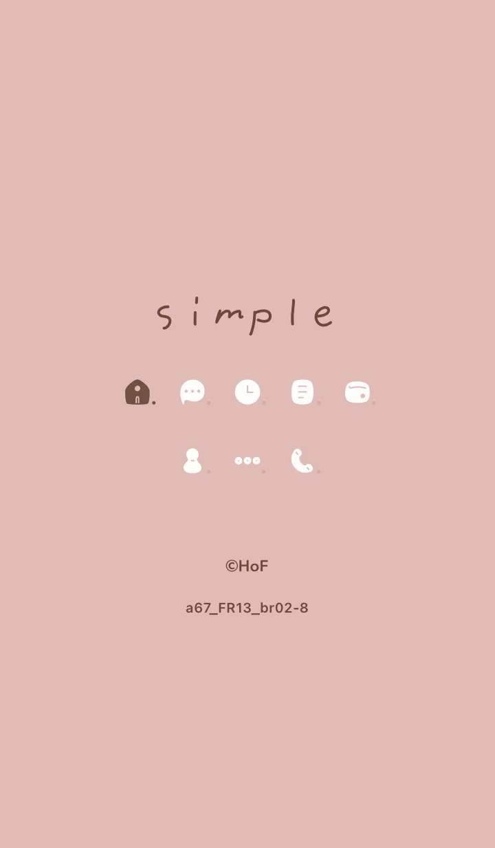 [LINE着せ替え] a67_13_ピンク ブラウン2-8の画像1