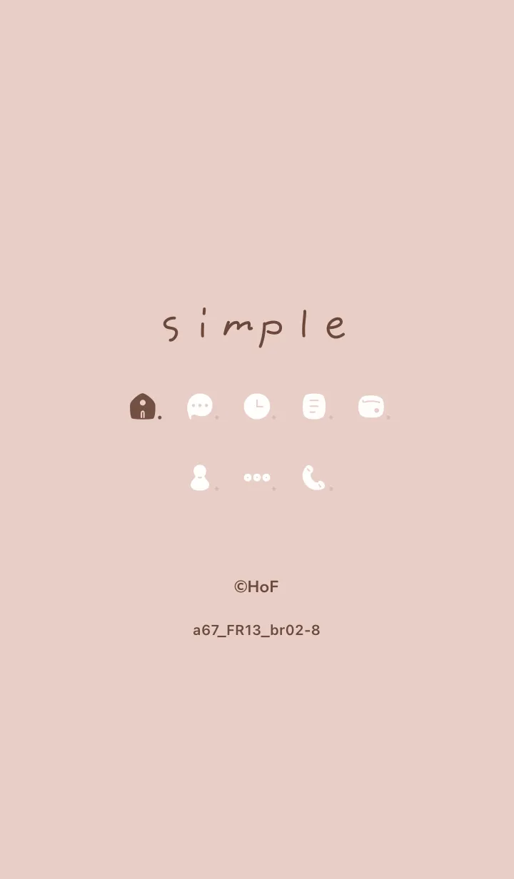 [LINE着せ替え] a67_13_ベージュ ブラウン2-8の画像1