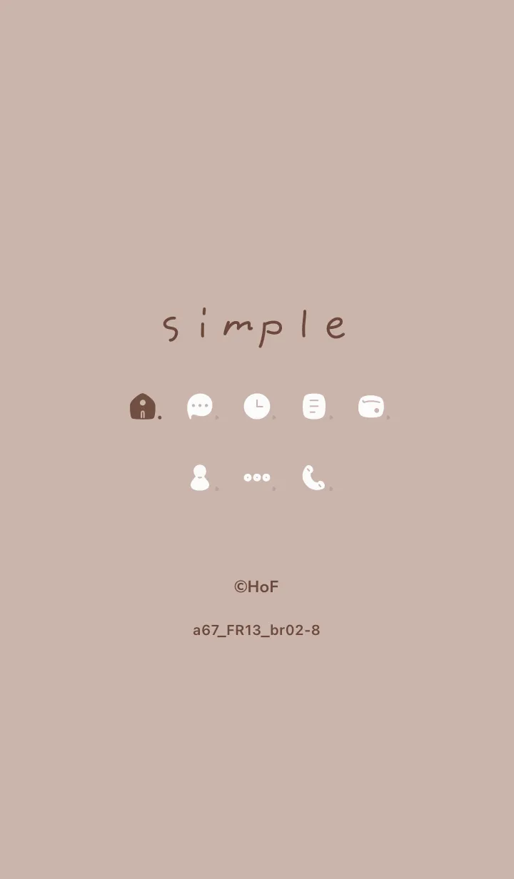 [LINE着せ替え] a67_13_ベージュ2 ブラウン2-8の画像1