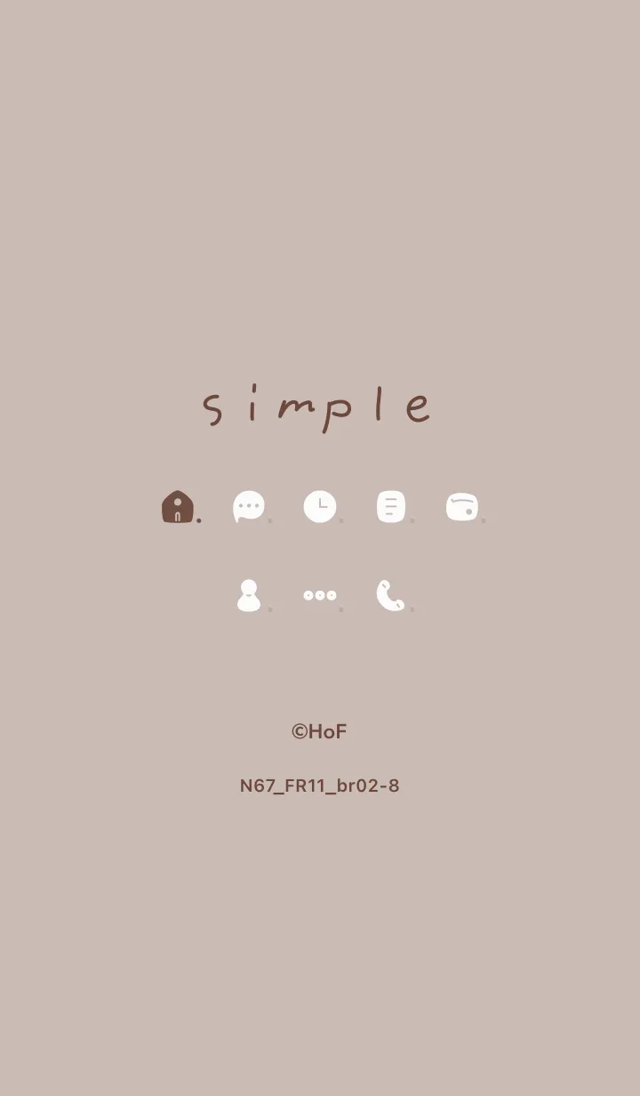 [LINE着せ替え] N67_11_ベージュ2 ブラウン2-8の画像1