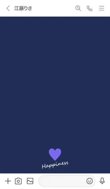 [LINE着せ替え] Small Heart *Navy Purple 3*の画像3