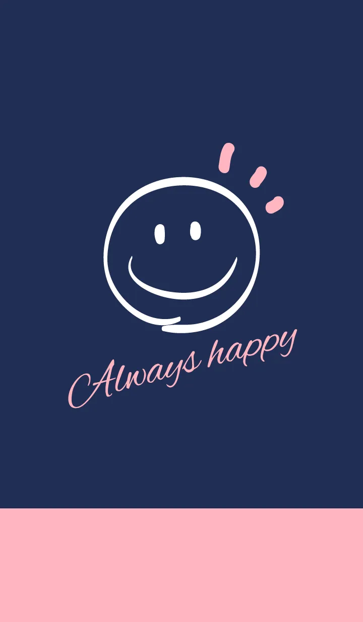 [LINE着せ替え] Always happy -Navy&Pink 3-の画像1