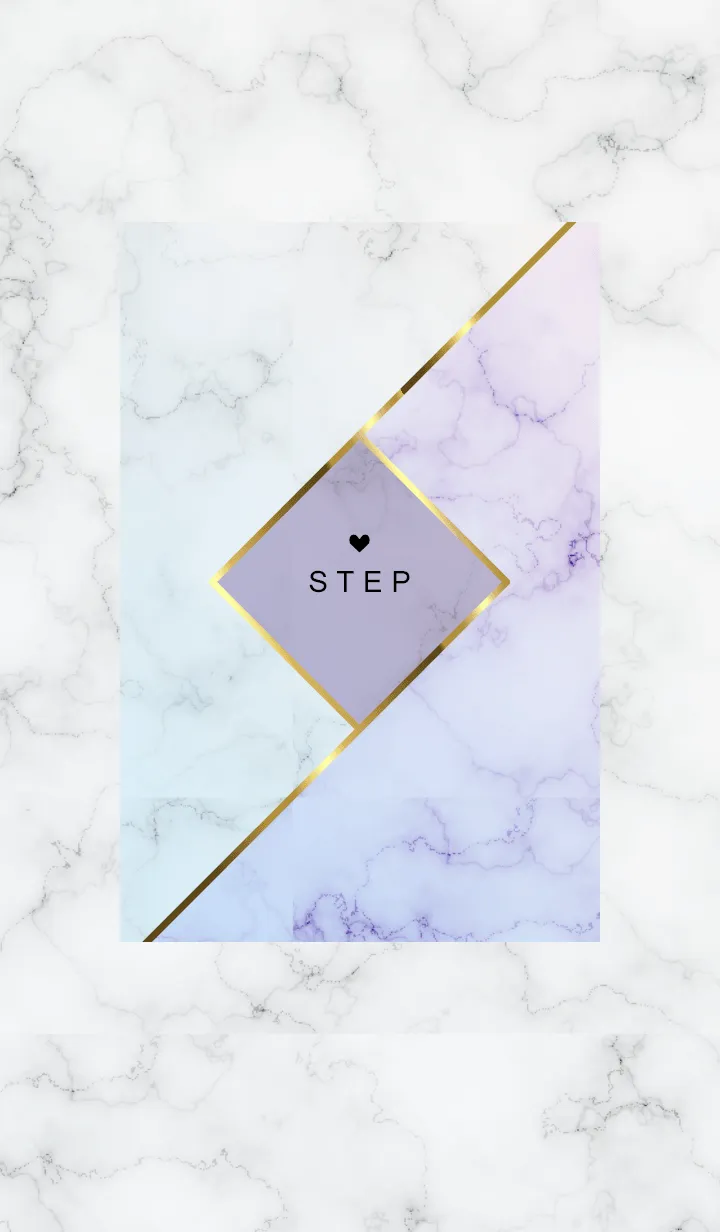 [LINE着せ替え] 「STEP」♥大理石・パープル6_1の画像1