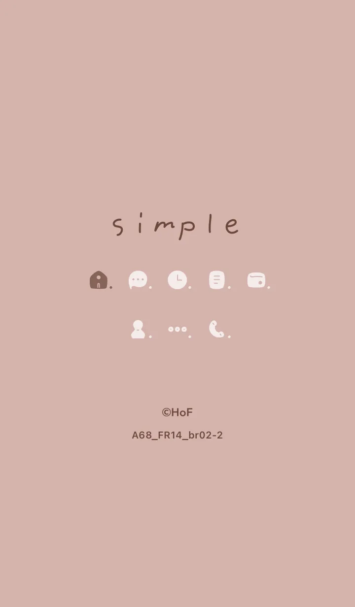 [LINE着せ替え] A68.14_ピンク ブラウン2-2の画像1