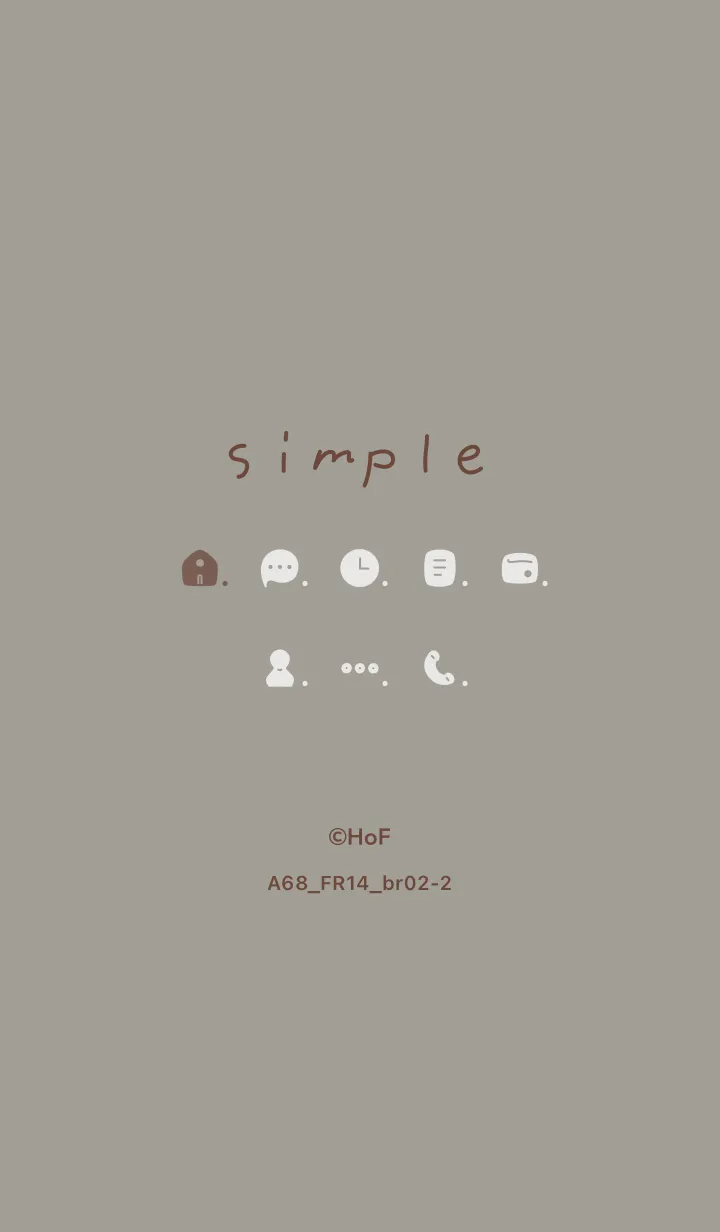 [LINE着せ替え] A68.14_スモーキーアッシュ ブラウン2-2の画像1