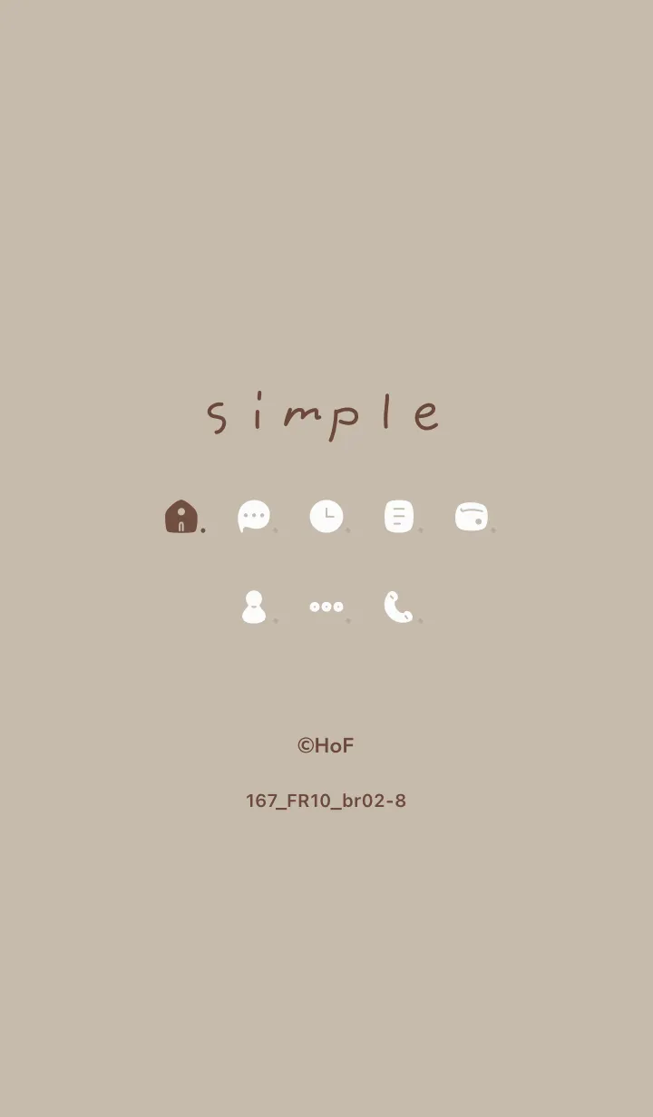 [LINE着せ替え] 167.10_ベージュ4 ブラウン2-8の画像1