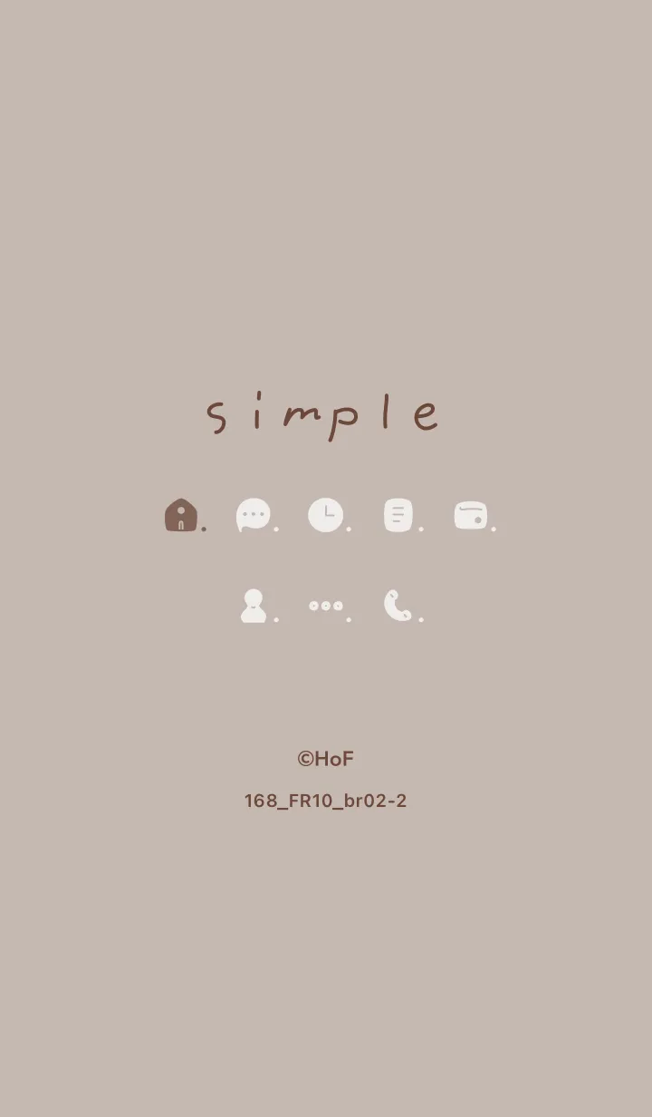 [LINE着せ替え] 168.10_ベージュ3 ブラウン2-2の画像1