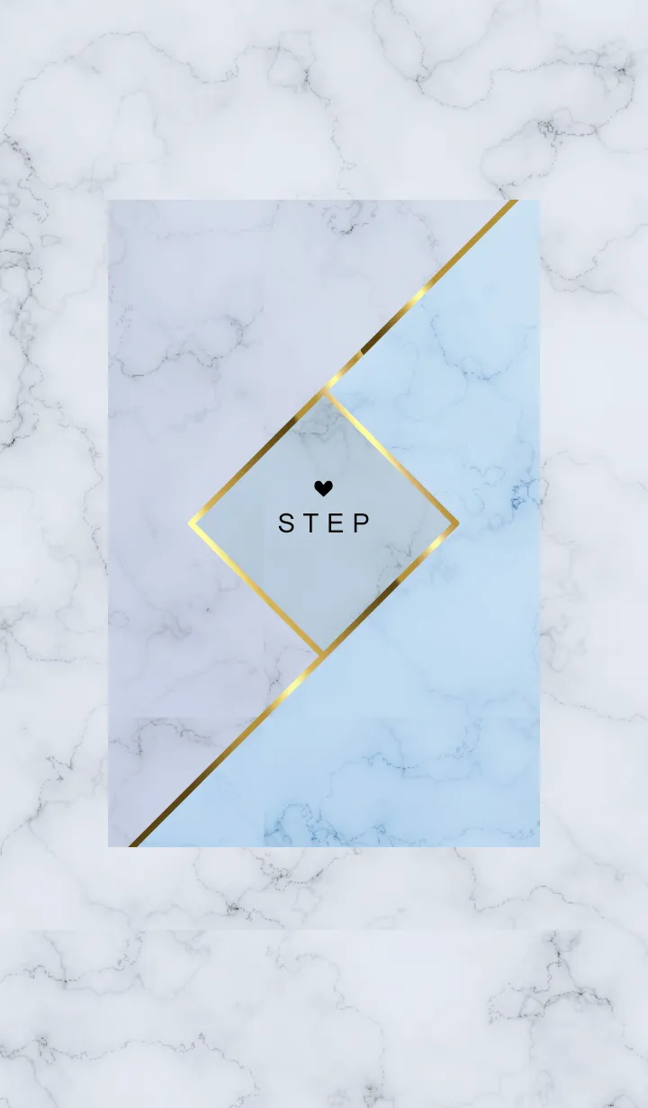 [LINE着せ替え] 「STEP」♥大理石・Blue11_1の画像1