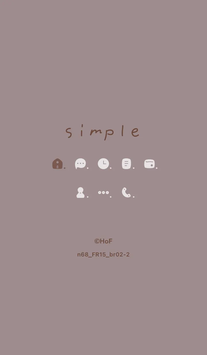 [LINE着せ替え] n68_15_ショコラ ブラウン2-2の画像1