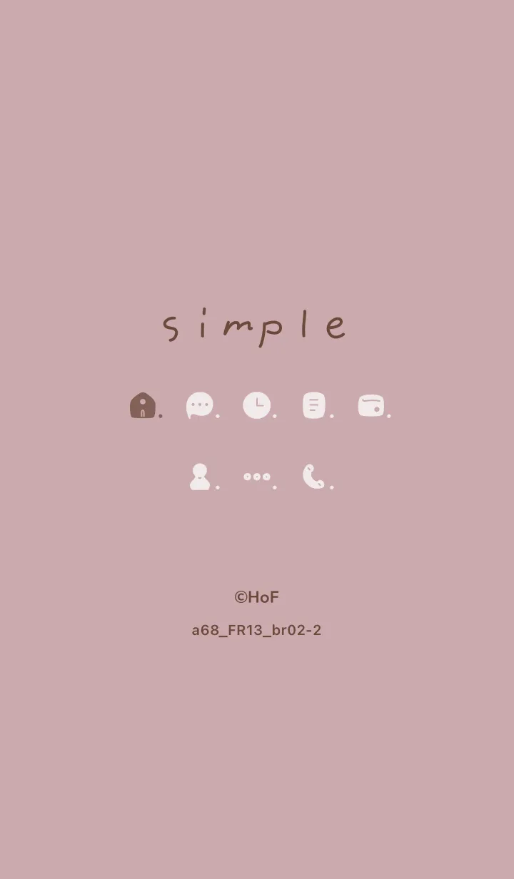 [LINE着せ替え] a68_13_ピンク2 ブラウン2-2の画像1