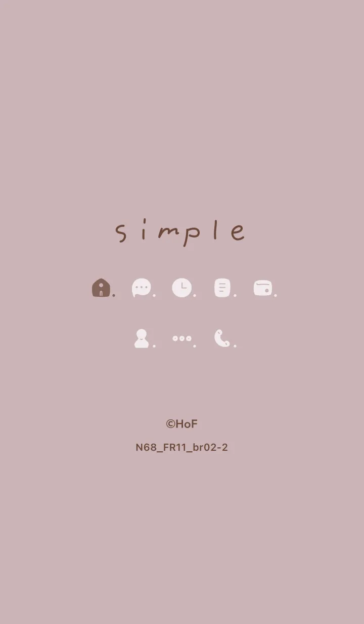 [LINE着せ替え] N68_11_ピンク2 ブラウン2-2の画像1