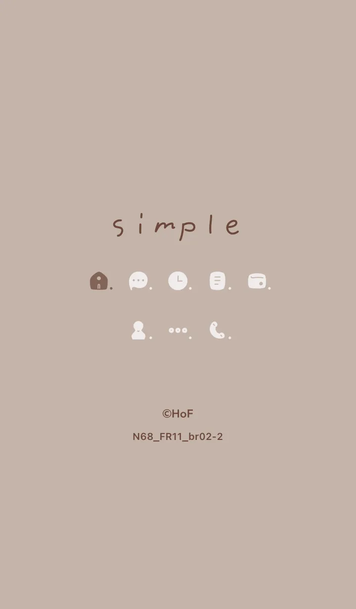 [LINE着せ替え] N68_11_ベージュ3 ブラウン2-2の画像1