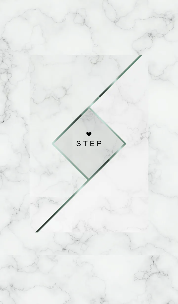 [LINE着せ替え] 「STEP」♥大理石・グリーン17_1の画像1