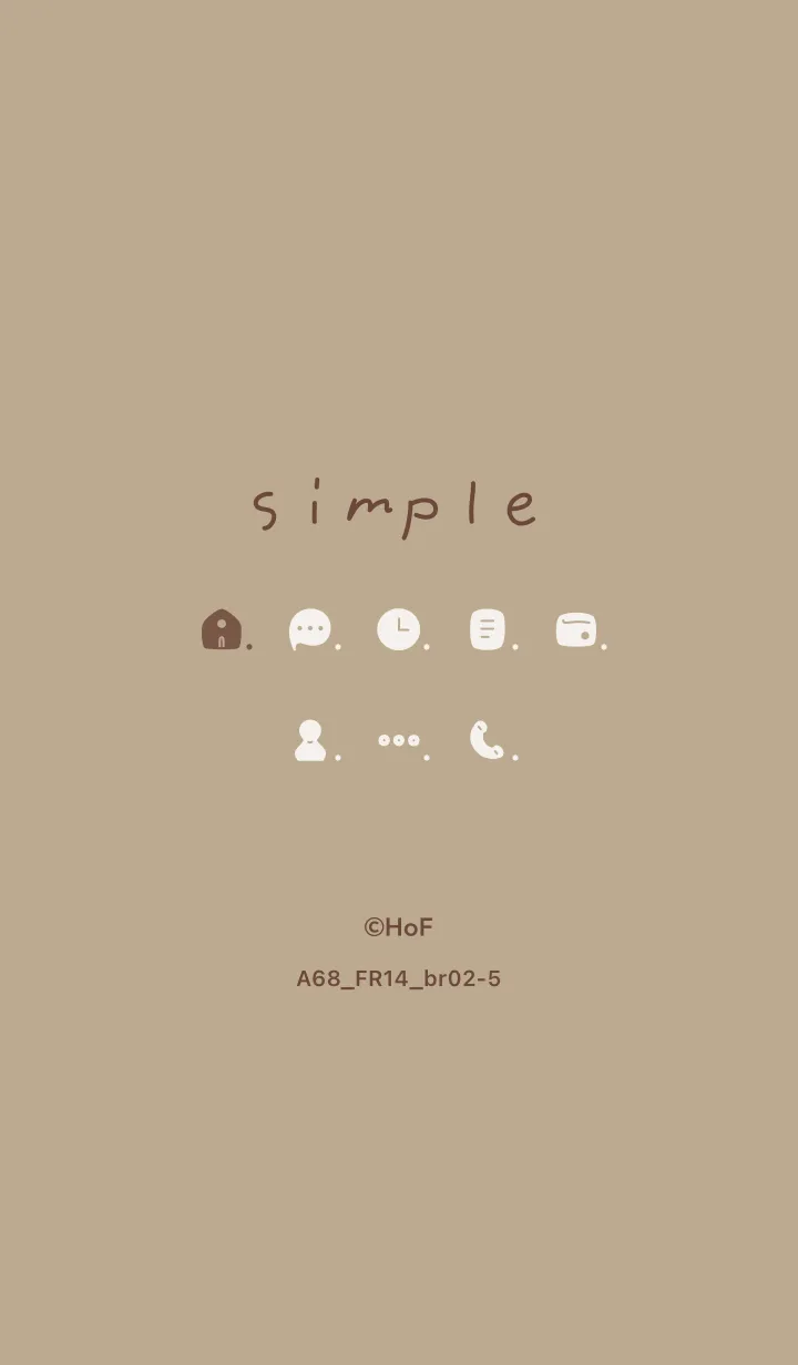 [LINE着せ替え] A68.14_ベージュ4 ブラウン2-5の画像1