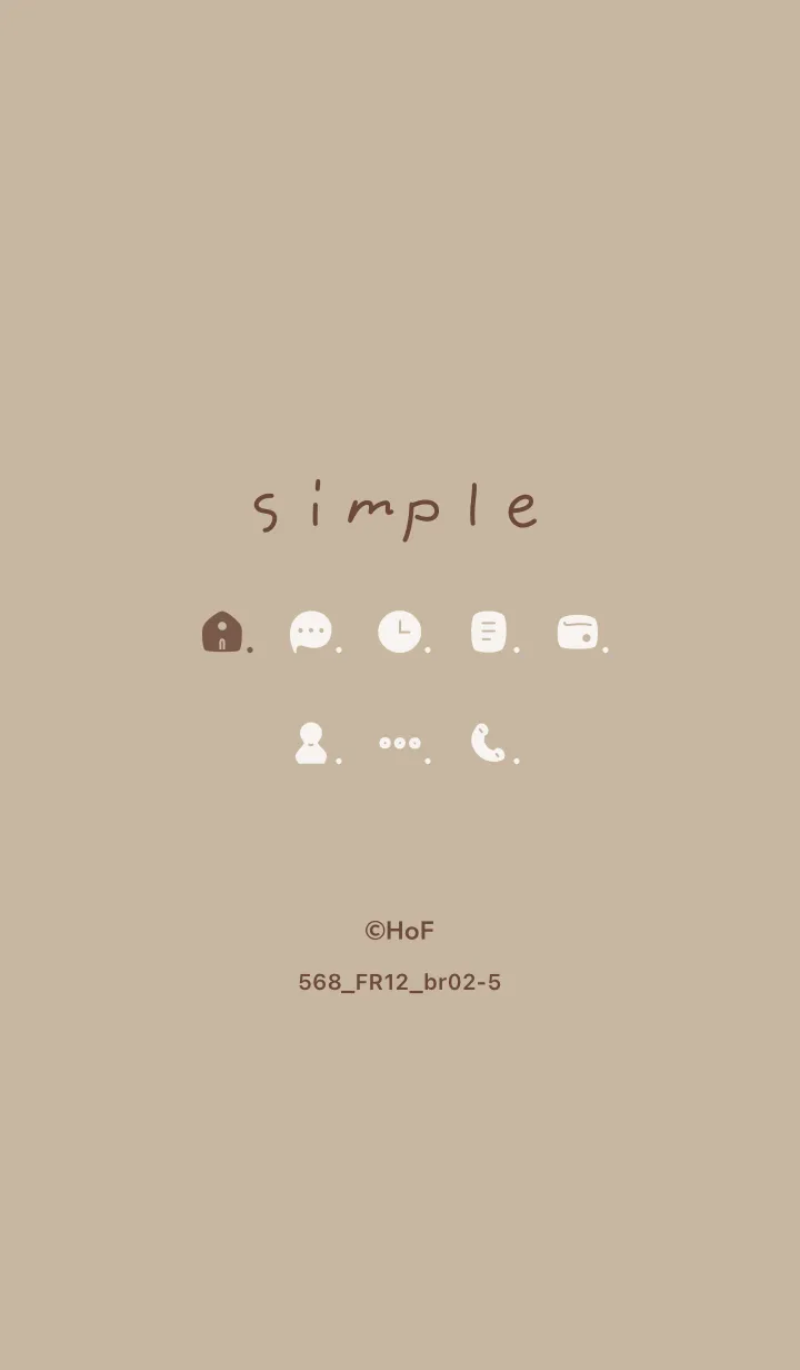 [LINE着せ替え] 568.12_ベージュ4 ブラウン2-5の画像1