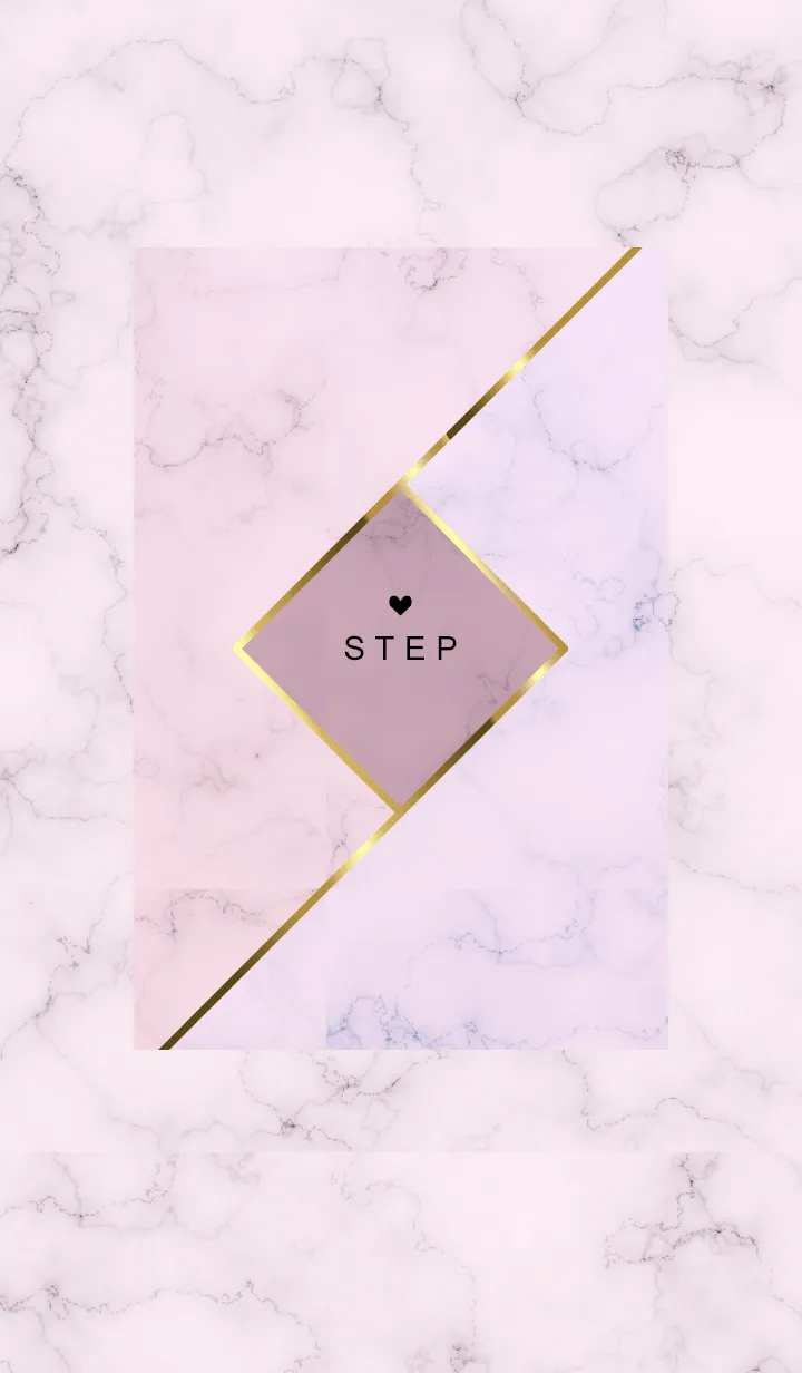 [LINE着せ替え] 「STEP」♥大理石・ピンク8_1の画像1