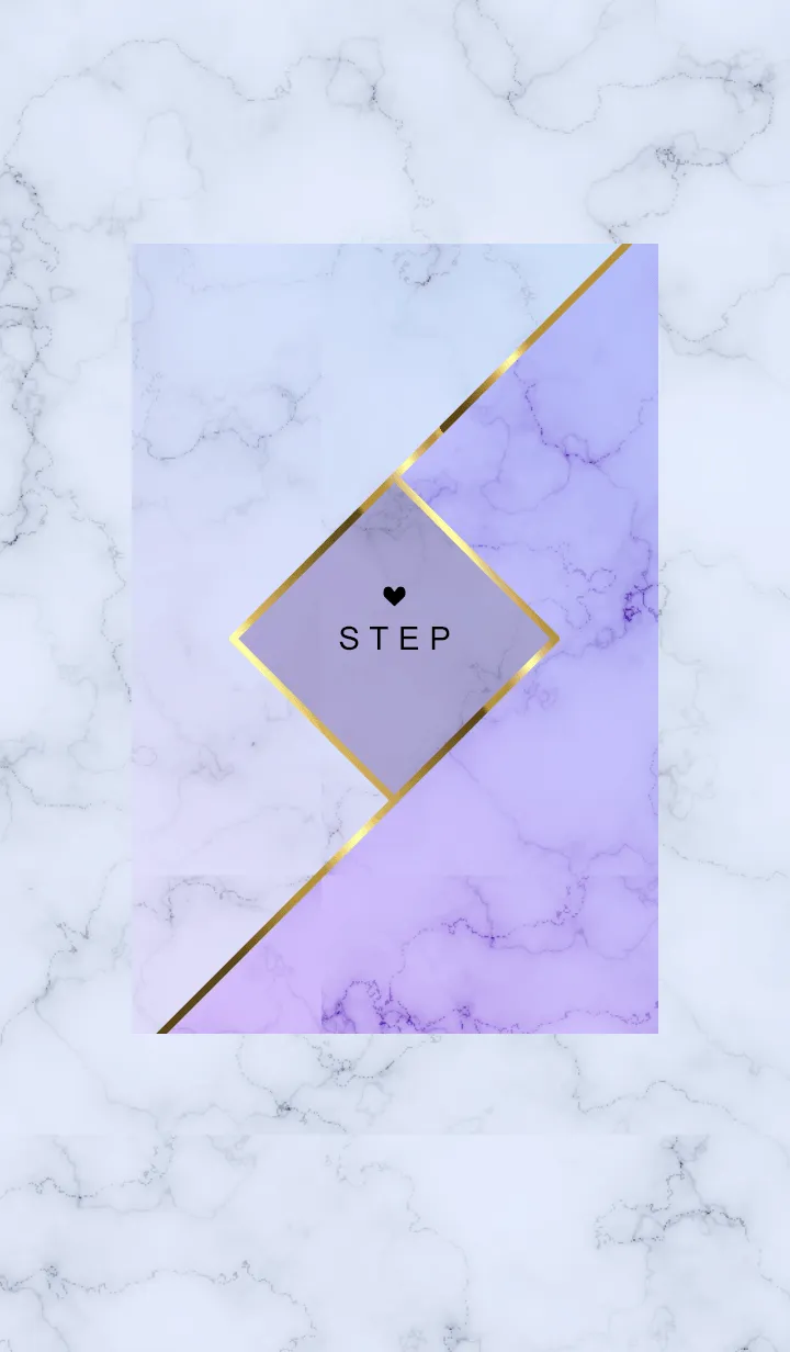 [LINE着せ替え] 「STEP」♥大理石・パープル7_1の画像1