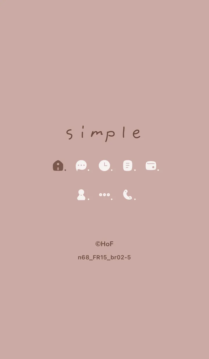 [LINE着せ替え] n68_15_ピンク ブラウン2-5の画像1