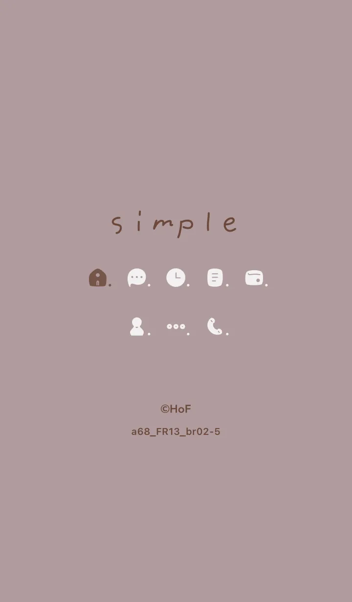 [LINE着せ替え] a68_13_ショコラ ブラウン2-5の画像1