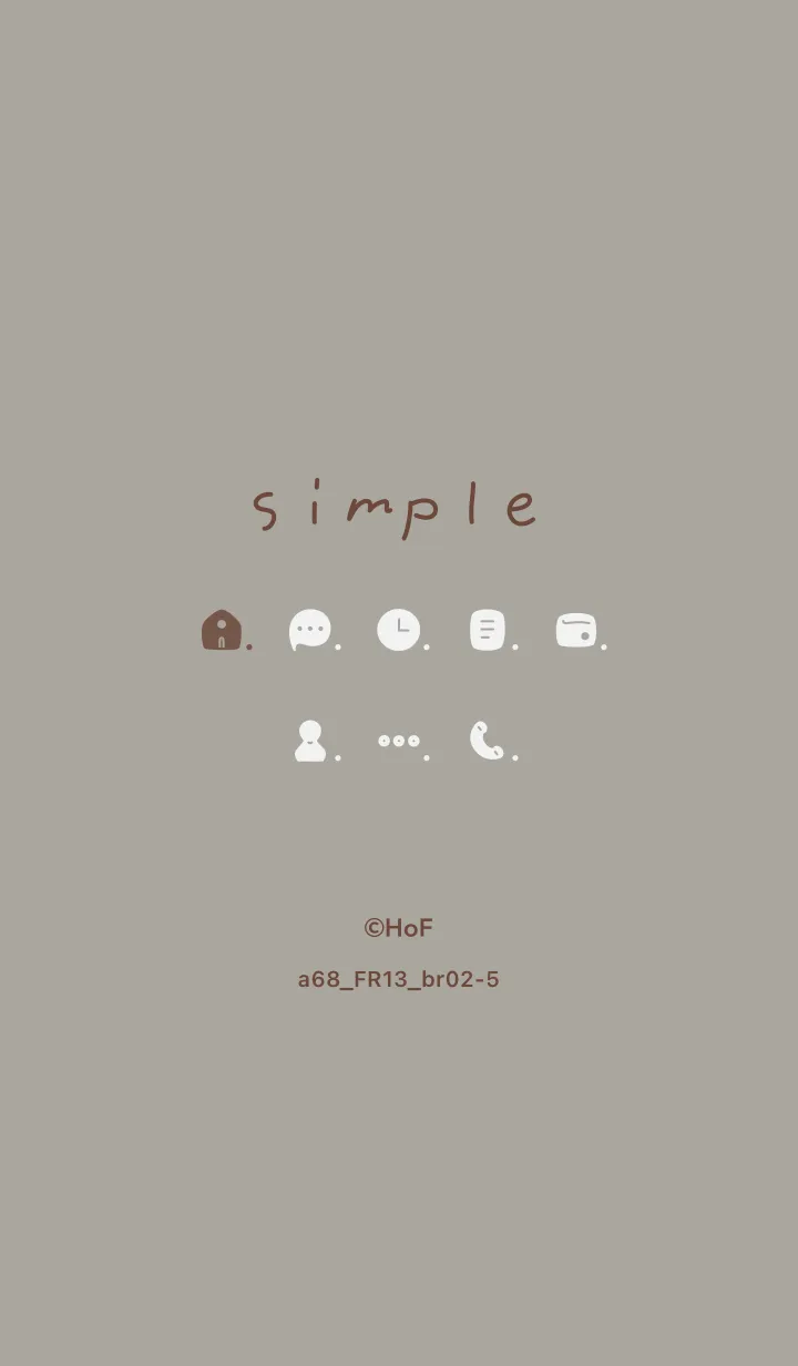 [LINE着せ替え] a68_13_スモーキーアッシュ ブラウン2-5の画像1