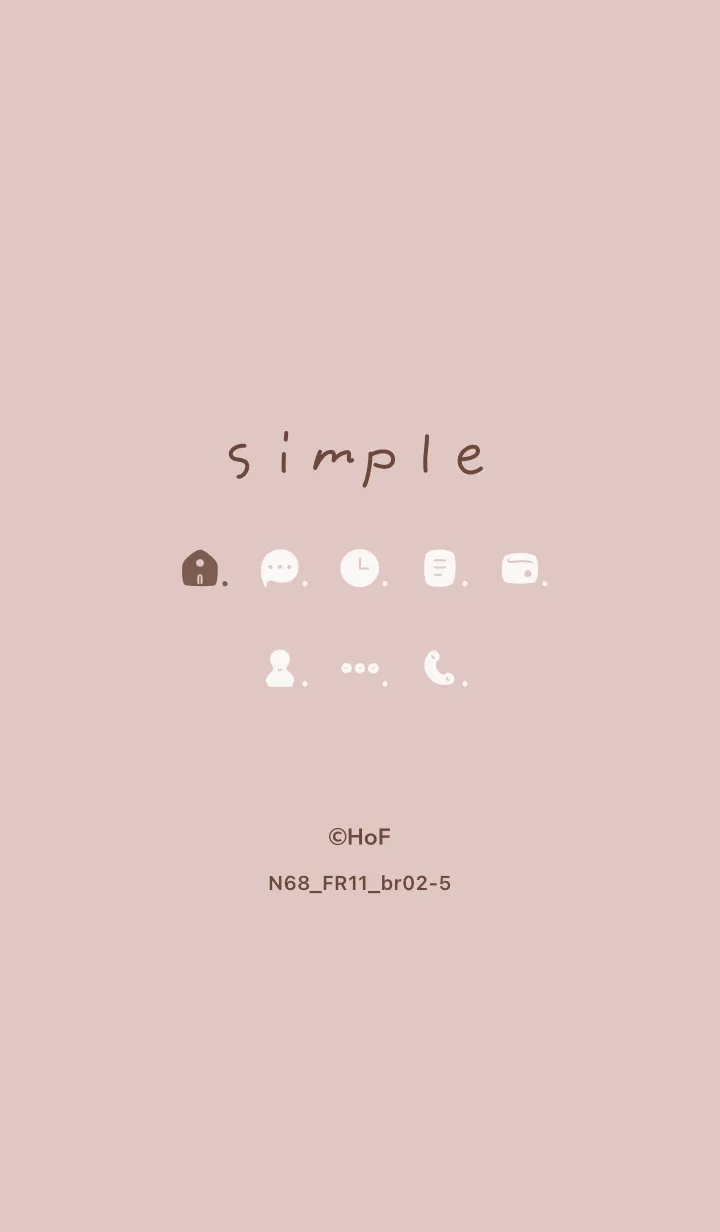 [LINE着せ替え] N68_11_ピンク ブラウン2-5の画像1