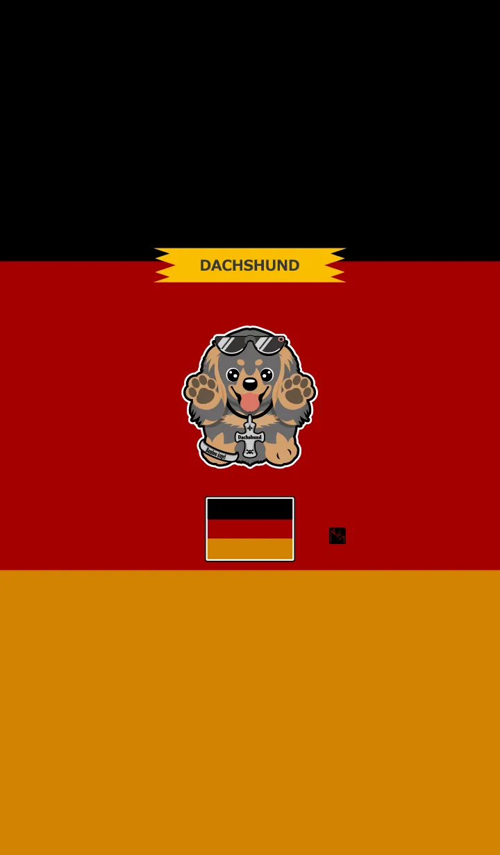 [LINE着せ替え] ダックスフンド ブラックタンの画像1