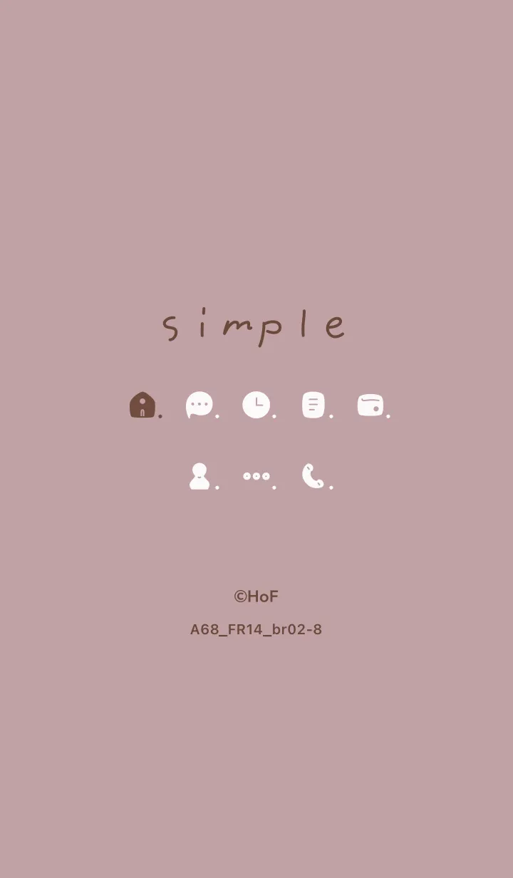 [LINE着せ替え] A68.14_ピンク2 ブラウン2-8の画像1