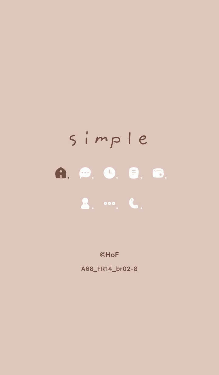 [LINE着せ替え] A68.14_ベージュ ブラウン2-8の画像1