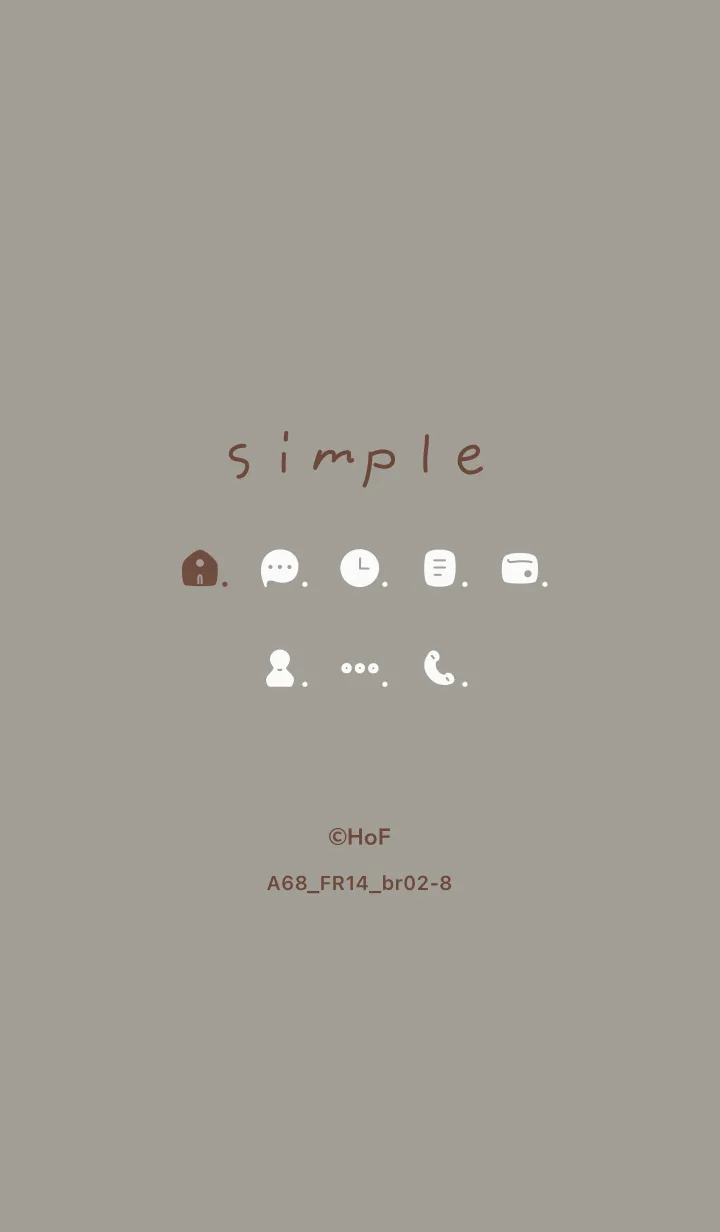 [LINE着せ替え] A68.14_スモーキーアッシュ ブラウン2-8の画像1