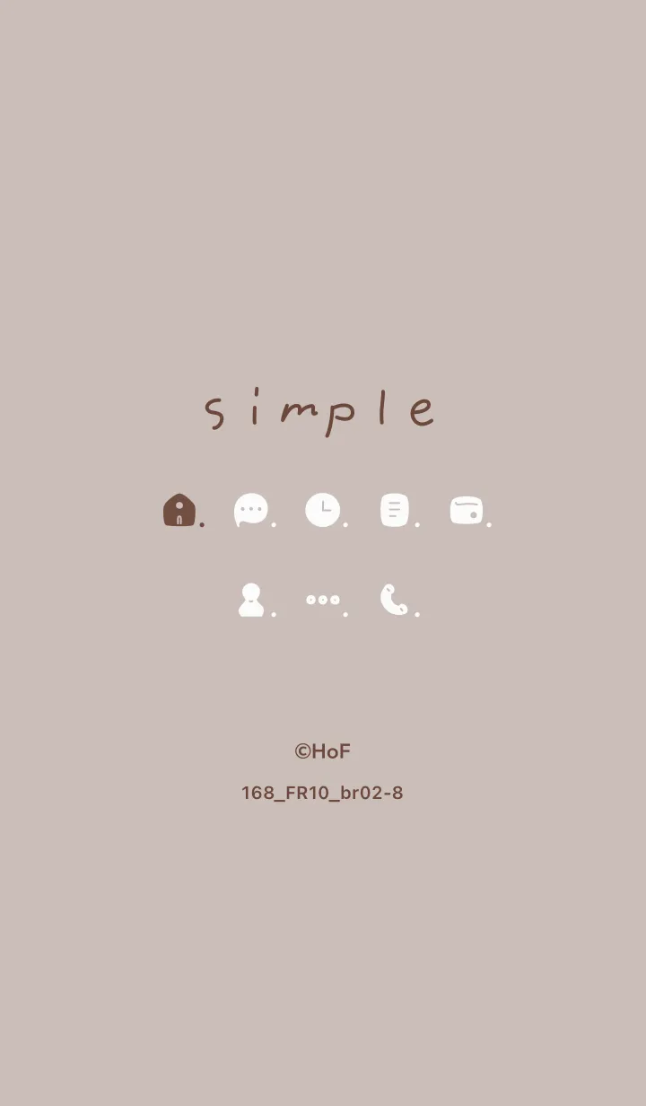 [LINE着せ替え] 168.10_ベージュ2 ブラウン2-8の画像1