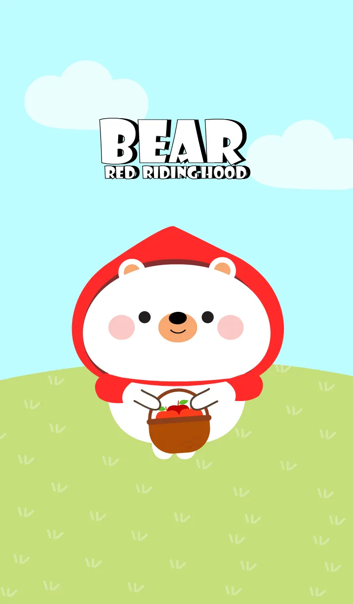 [LINE着せ替え] White Bear Red Riding Hood Theme (JP)の画像1