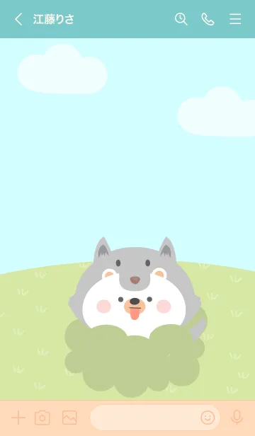 [LINE着せ替え] White Bear Red Riding Hood Theme (JP)の画像3