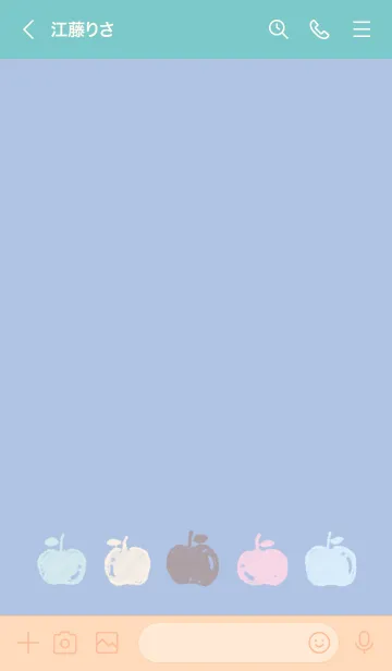 [LINE着せ替え] 夢見心地なりんごの画像3