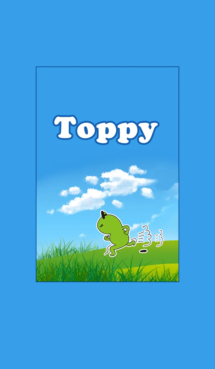 [LINE着せ替え] サングラス蛙TOPPY 02 空色の画像1