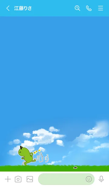 [LINE着せ替え] サングラス蛙TOPPY 02 空色の画像3